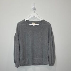 Everleigh Gray Bubble Long Sleeve Women's Top